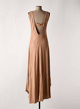 Robe longue sans manche sans manche marron SEMIOLOGY femme