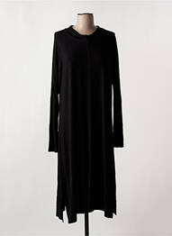 Robe mi-longue manches longues manches longues noir OZAI N KU femme