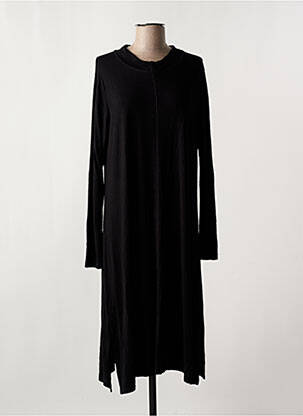 Robe mi-longue manches longues manches longues noir OZAI N KU femme