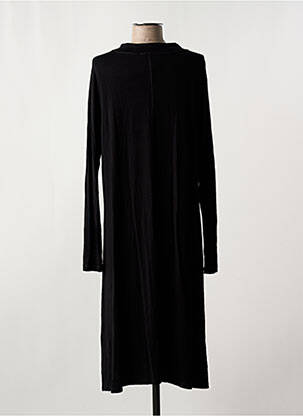 Robe mi-longue manches longues manches longues noir OZAI N KU femme