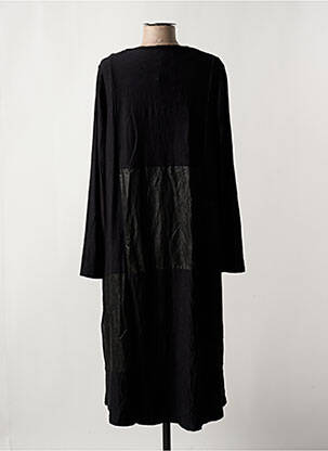 Robe mi-longue manches longues manches longues noir OZAI N KU femme