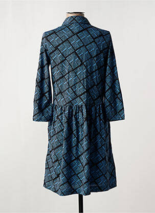 Robe courte coupe évasée manches longues bleu WHITE STUFF femme