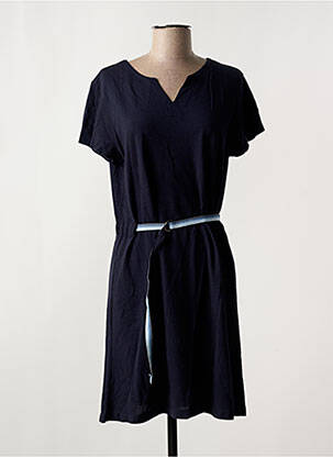 Robe mi-longue manches courtes manches courtes bleu SEMIOLOGY femme