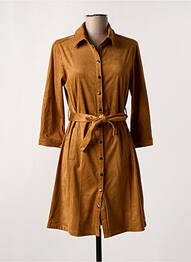 Robe courte manches 3/4 manches 3/4 marron ESQUALO femme
