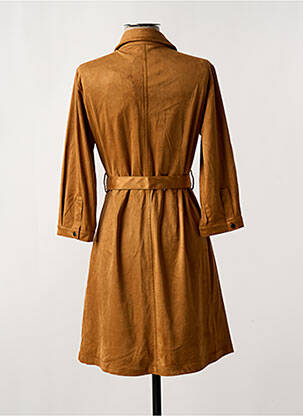 Robe courte manches 3/4 manches 3/4 marron ESQUALO femme