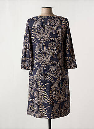 Robe mi-longue manches 3/4 manches 3/4 bleu WHITE STUFF femme