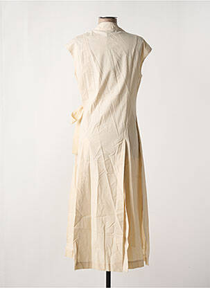 Manteau long coupe cintrée sans capuche beige SEMIOLOGY femme