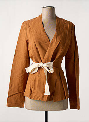 Veste chic manches longues marron SEMIOLOGY femme