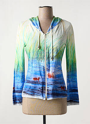 Veste casual coupe cintrée bleu LOUISE DELLA femme