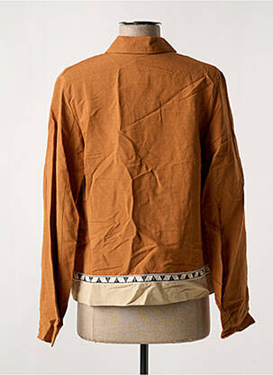 Veste casual col tailleur marron SEMIOLOGY femme