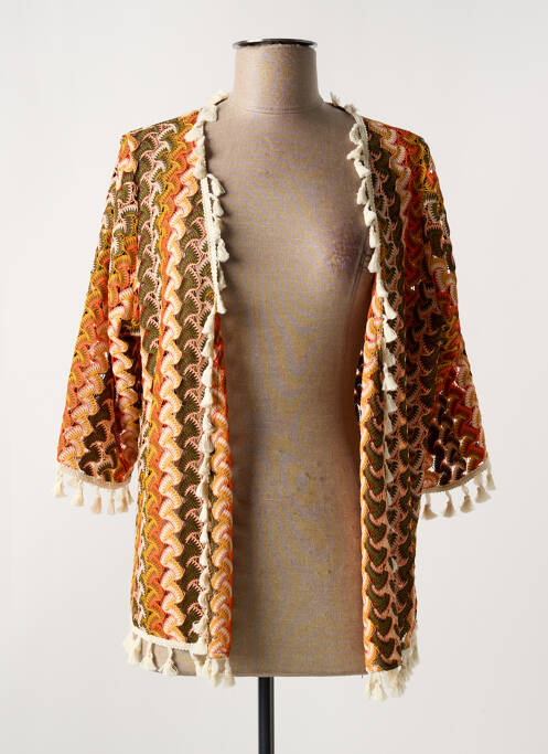 Gilet manches longues orange AN II VITO pour femme