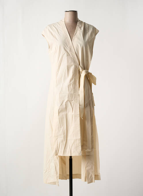 Manteau long beige SEMIOLOGY pour femme