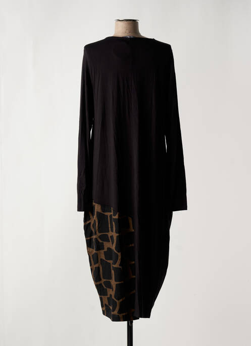 Robe mi-longue noir ALEMBIKA femme