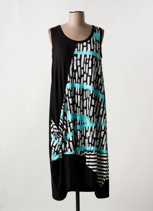 Robe mi-longue noir OZAI N KU pour femme