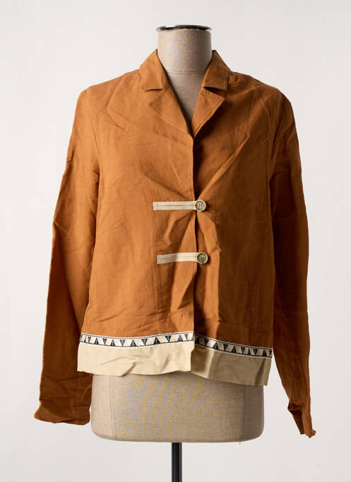 Veste casual marron SEMIOLOGY pour femme