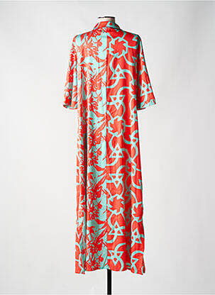 Robe longue imprimé fantaisie manches courtes rouge AN II VITO femme
