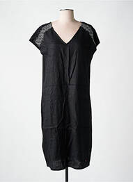 Robe mi-longue manches courtes manches courtes noir YEST femme