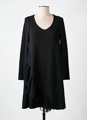 Robe courte manches longues manches longues noir AN II VITO femme