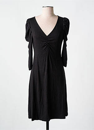Robe mi-longue manches longues manches longues noir AN II VITO femme