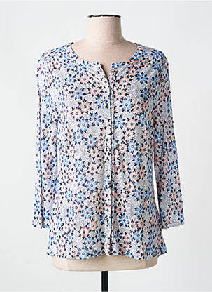 Chemisier imprimé fleurs manches longues bleu WHITE STUFF femme