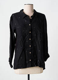 Chemisier coupe cintrée manches longues noir WHITE STUFF femme