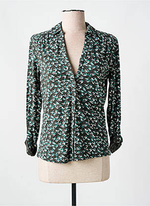 Chemisier coupe cintrée manches longues vert WHITE STUFF femme