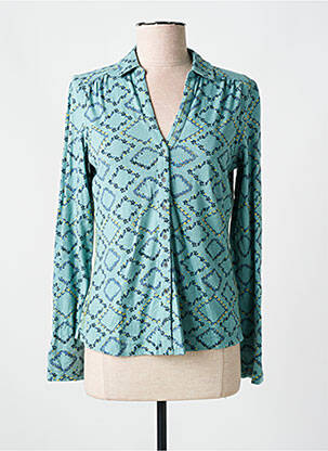 Chemisier coupe cintrée manches longues vert WHITE STUFF femme