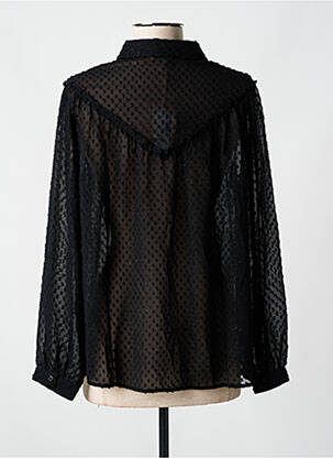 Chemisier tissage crêpe manches longues noir ESQUALO femme