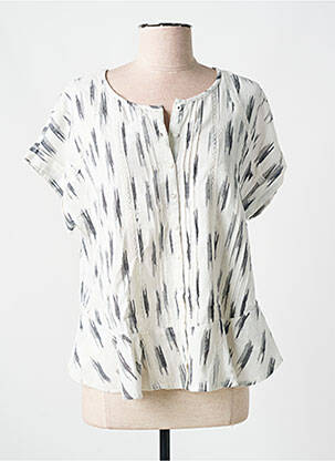 Chemisier coupe cintrée manches courtes blanc WHITE STUFF femme