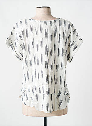 Chemisier coupe cintrée manches courtes blanc WHITE STUFF femme