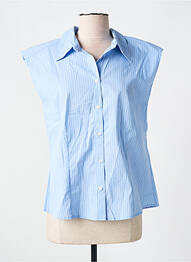 Chemisier manches courtes manches courtes bleu YEST femme