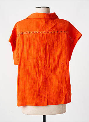 Chemisier fermeture boutonnée sur le devant manches courtes orange ZIBI LONDON femme