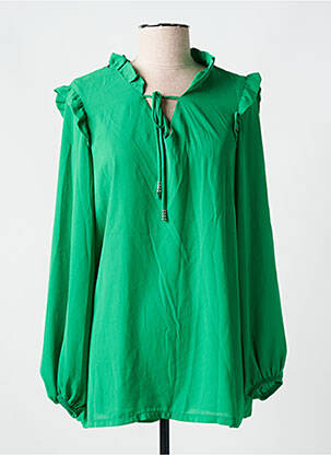 Blouse col rond manches longues vert AN II VITO femme