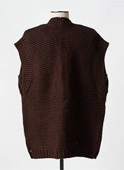 Gilet manches courtes marron YEST pour femme seconde vue