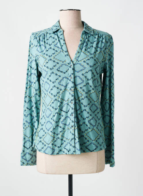 Chemisier coupe cintrée manches longues vert WHITE STUFF femme
