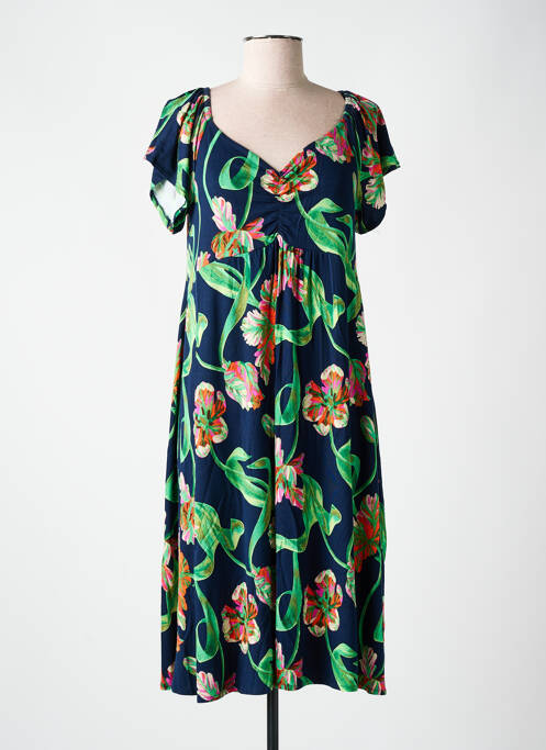 Robe mi-longue bleu AN II VITO pour femme