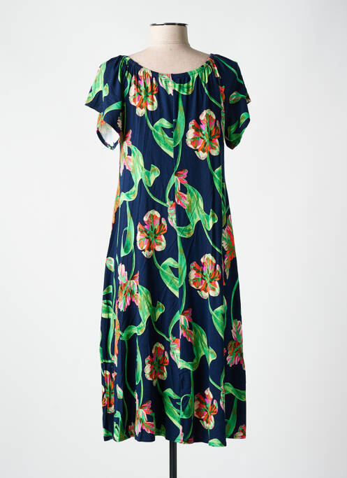 Robe mi-longue bleu AN II VITO femme