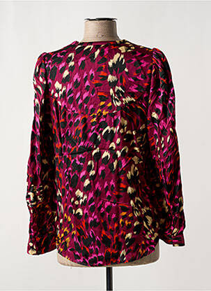 Blouse poignets boutonnés avec fente manches longues violet ESQUALO femme