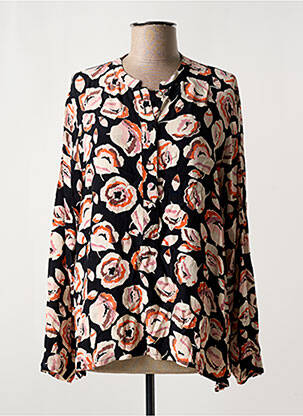 Blouse imprimé fleurs manches longues noir MASAI femme