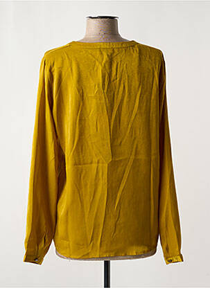 Blouse poignets boutonnés avec fente manches longues jaune YEST femme