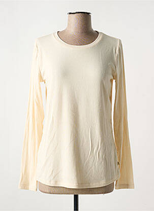 T-shirt stretch manches longues beige YEST femme