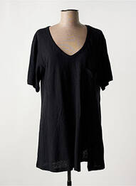 Tunique manches courtes col v noir OZAI N KU femme