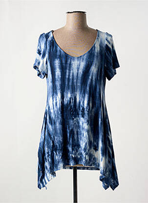 Tunique manches courtes tissage jersey bleu AN II VITO femme