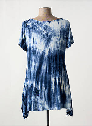 Tunique manches courtes tissage jersey bleu AN II VITO femme