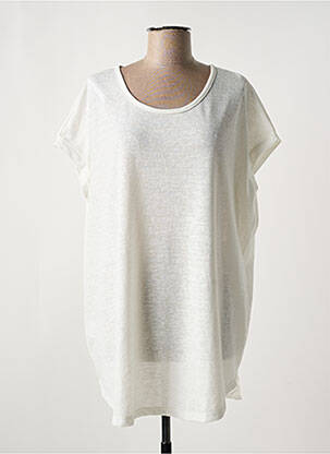 Tunique manches courtes coupe fluide beige GERSHON BRAM femme