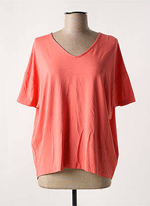 T-shirt col v manches courtes orange MASAI femme