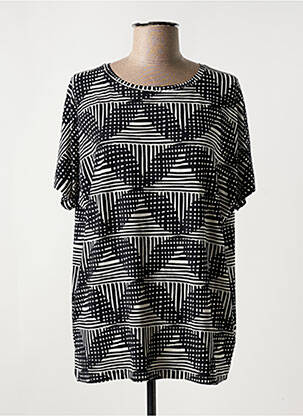 T-shirt coupe droite manches courtes noir MASAI femme