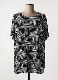 T-shirt coupe droite manches courtes noir MASAI femme