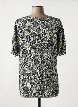 Blouse imprimé fleurs manches courtes vert YEST femme