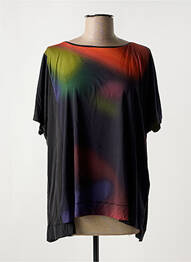 T-shirt coupe droite manches courtes noir OZAI N KU femme